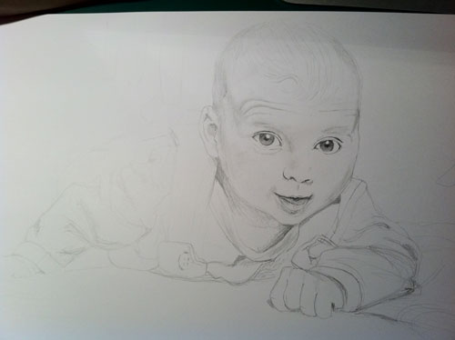 Third sketch of Oskar