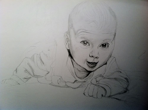 Fourth sketch of Oskar