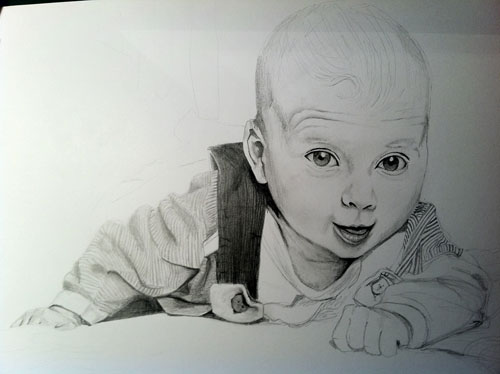 Sixth sketch of Oskar